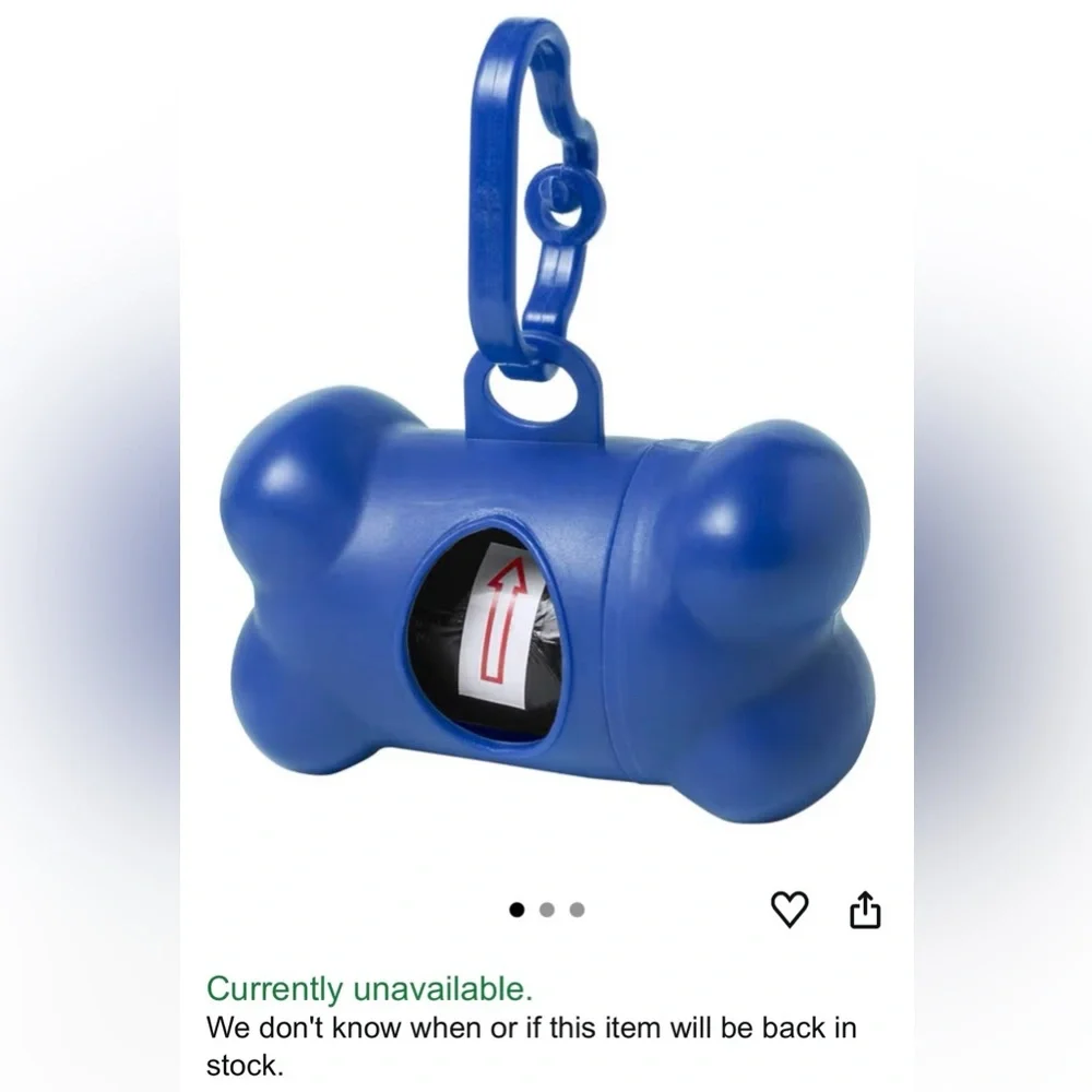 🦴 Blue Bone-Shaped Dog Waste Bag Dispenser 🐾